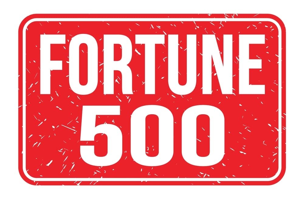 Red stamp-style badge reading “Fortune 500”
