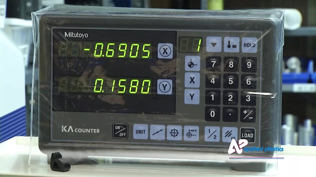 Digital readout counter showing two measurement values
