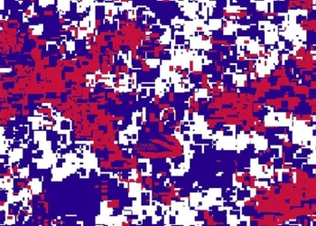 895 Tiger Stripe- Red, White, Blue