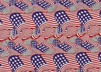 167 American Flag-Newsprint